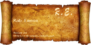 Rab Emese névjegykártya